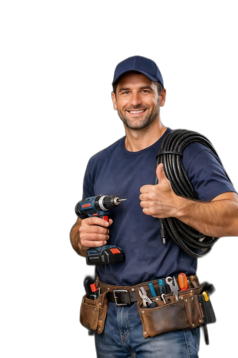 Мастер на час с инструментами у дома